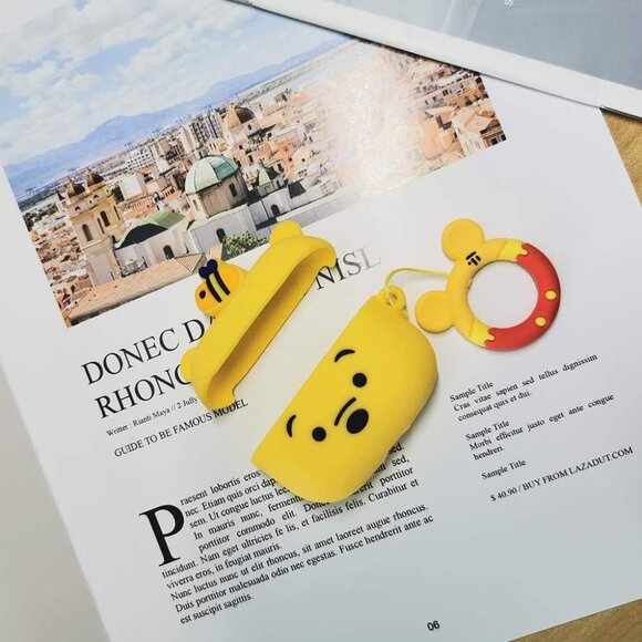 Disney Winnie the Pooh AirPods Pro Case – Fits 1st/2nd Gen Silicone Cover + Ring - Picture 5 of 6